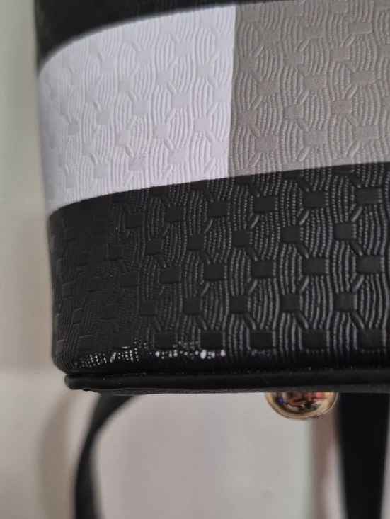 Women's Colorblock Backpack in Black and Blush - Picture 10 of 12